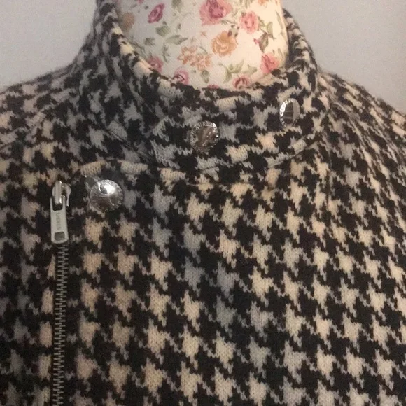 🆕NWOT*Ralph Lauren MOTO Jacket 100%Lambswool Houndstooth Size 3X - Picture 7 of 16